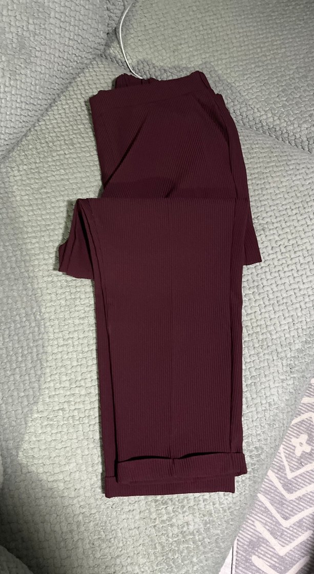 Bordo Uzun Kollu Düğmeli Kadın Gömlek - Görsel 2