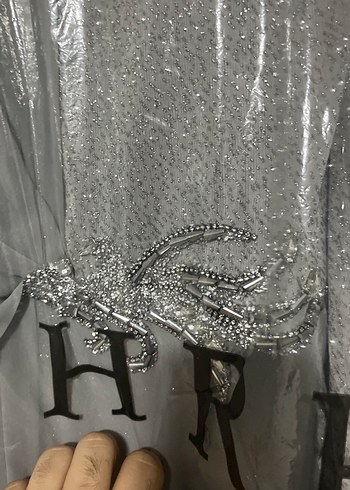 Simli gri abiye - Görsel 2