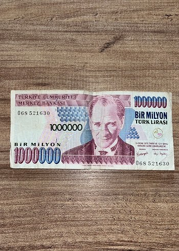 1 Milyon Türk Lirası Eski Banknot