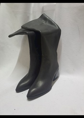 Deri Kahverengi Dizüstü Stiletto Çizme içi dışı deri kd532 - Görsel 5