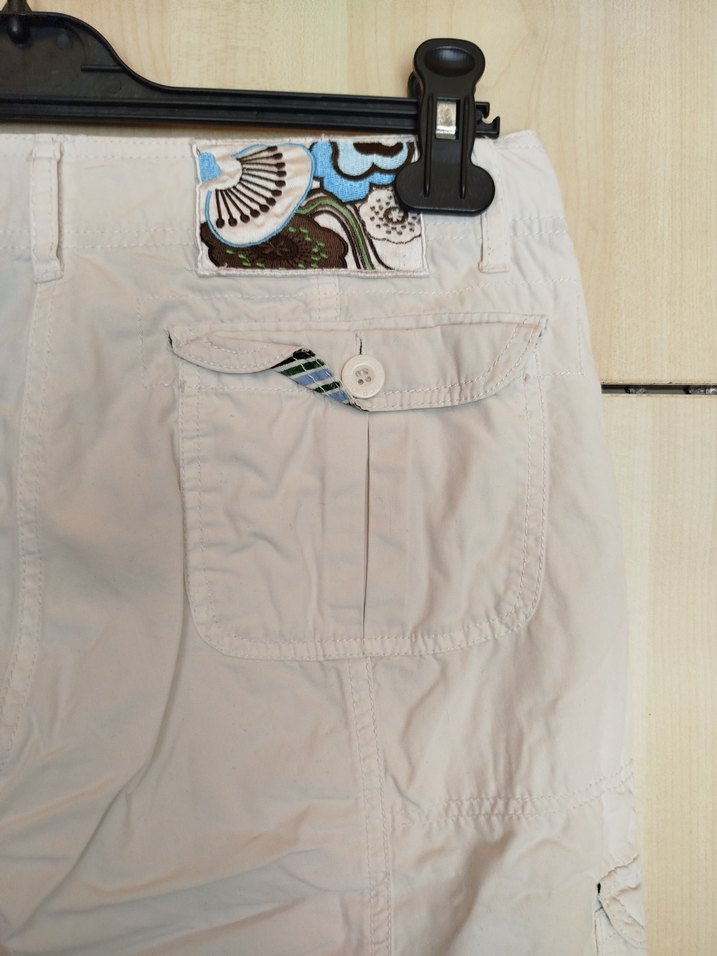 Beyaz Kelebek Desenli Pamuk Mini Şort - Görsel 5