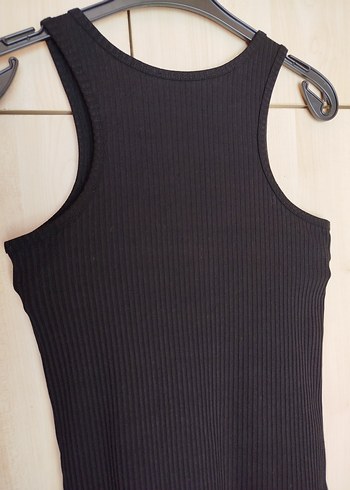 Siyah Fitilli Yüksek Yakalı Kadın Atlet - Görsel 6