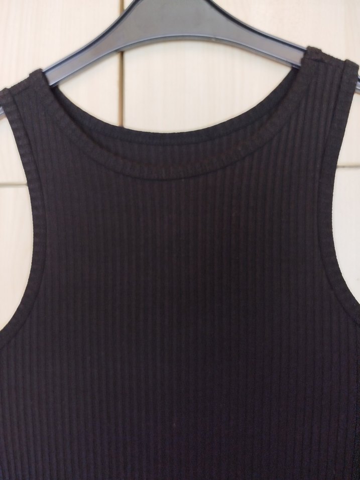 Siyah Fitilli Yüksek Yakalı Kadın Atlet - Görsel 3