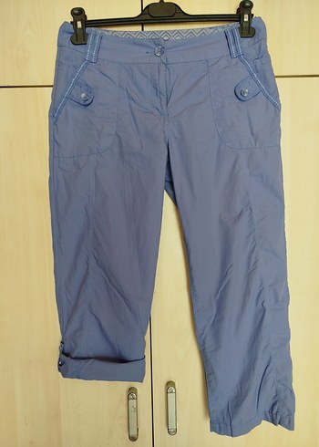 Kadın Mavi Kemerli Rahat Kapri - Görsel 6