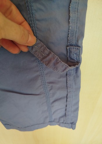 Kadın Mavi Kemerli Rahat Kapri - Görsel 8