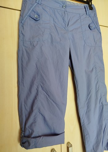 Kadın Mavi Kemerli Rahat Kapri - Görsel 5