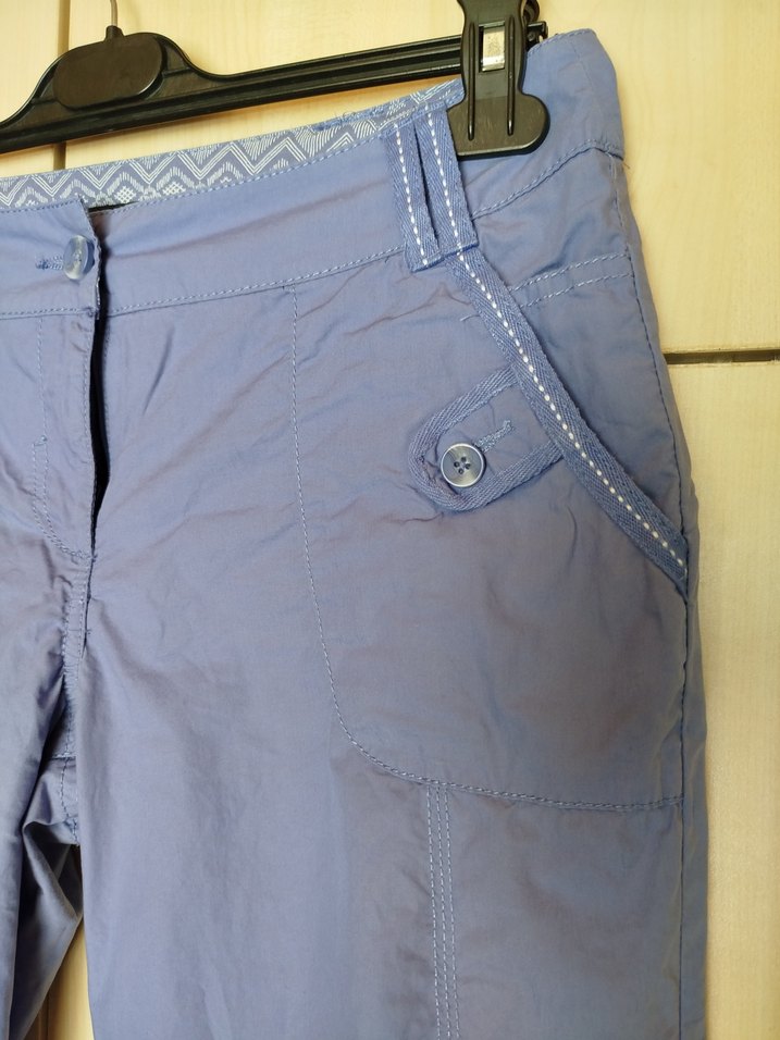 Kadın Mavi Kemerli Rahat Kapri - Görsel 3