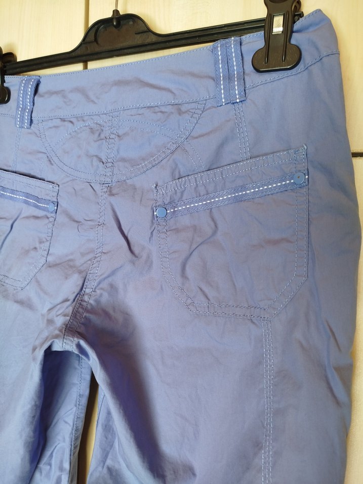 Kadın Mavi Kemerli Rahat Kapri - Görsel 4