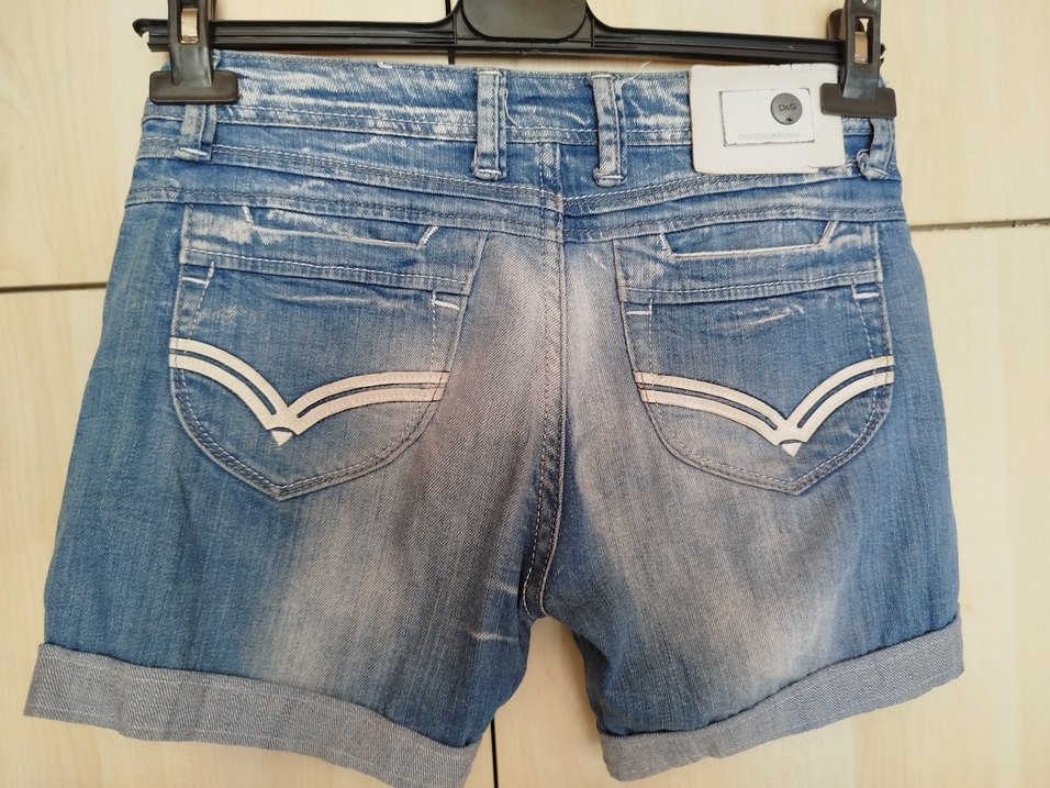 Düğmeli Mini Mavi Kadın Denim Şort - Görsel 2