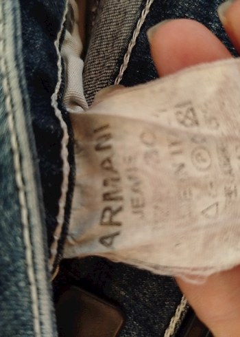 Emporio Armani Kadın Lacivert Mini Denim Şort - Görsel 8