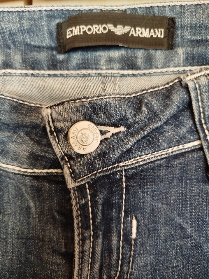 Emporio Armani Kadın Lacivert Mini Denim Şort - Görsel 2