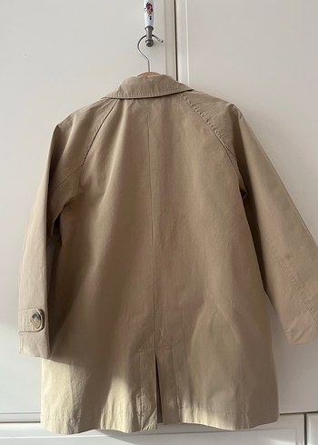 Bej Çocuk Düğmeli Klasik Kaban - Görsel 4