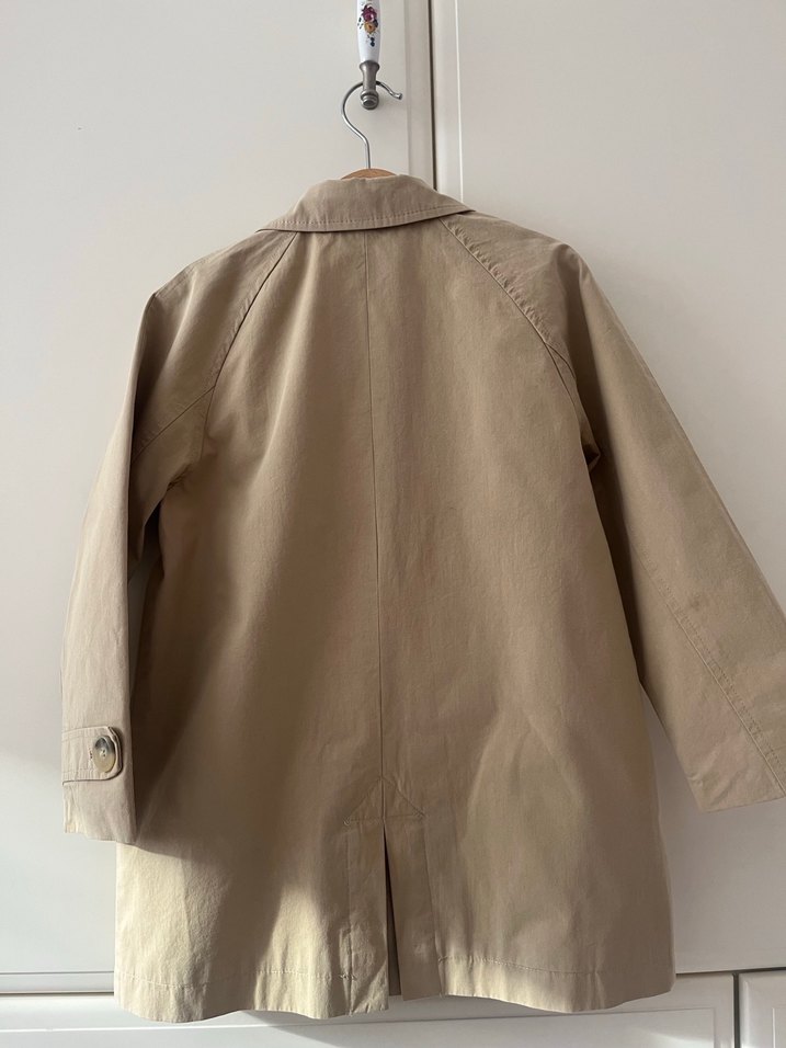 Bej Çocuk Düğmeli Klasik Kaban - Görsel 4