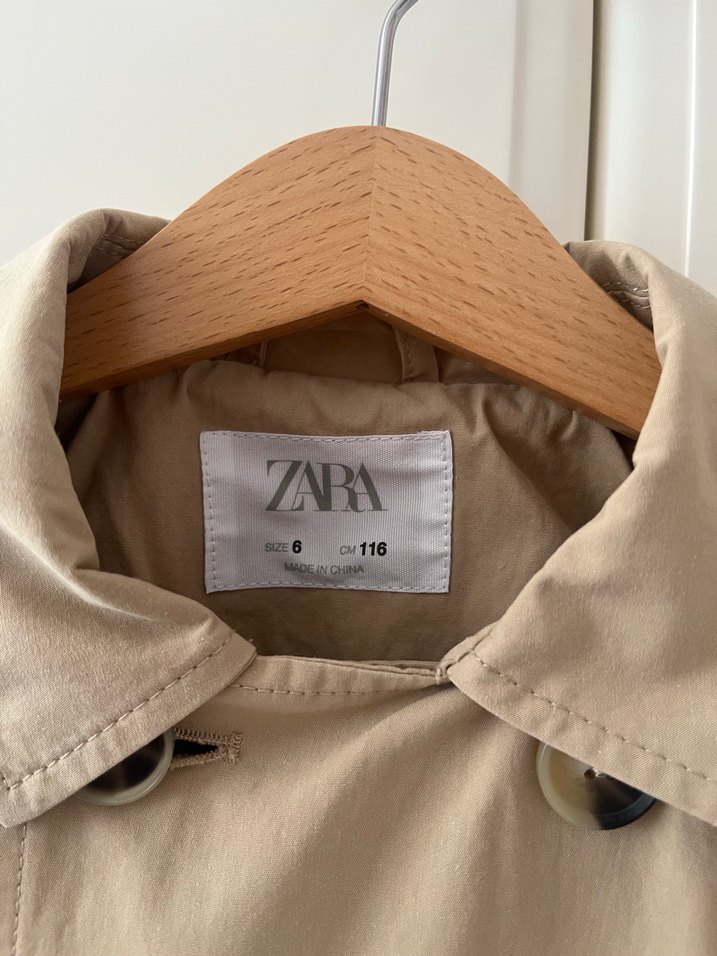 Bej Çocuk Düğmeli Klasik Kaban - Görsel 3