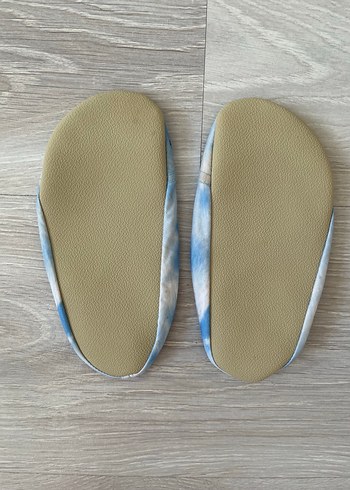 6 Yaş Beden mavi Renk Kız Çocuk Mavi Bağlamalı Mayo ve Ayakkabı Seti