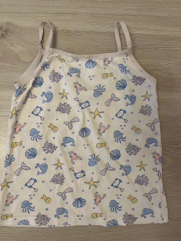 Çocuk İp Askılı Atlet Seti, Renkli ve Desensiz - Görsel 4