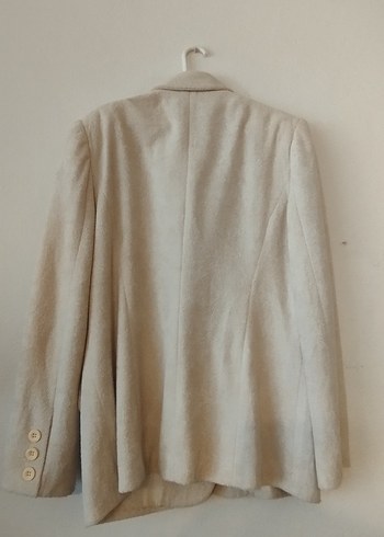 Diğer Bej Kadın Fule Düğmeli Blazer Ceket