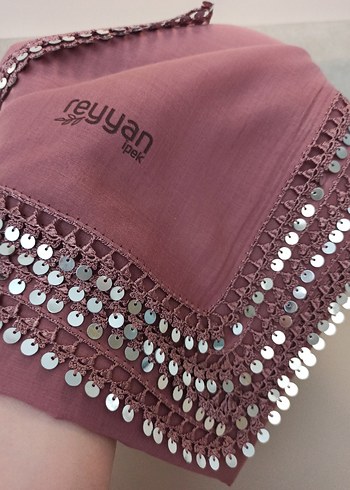 Yeni Dantel Detaylı İpek Görünümlü Fular - Görsel 2