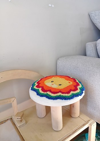 Renkli Nakışlı Çocuk taburesi - Görsel 8