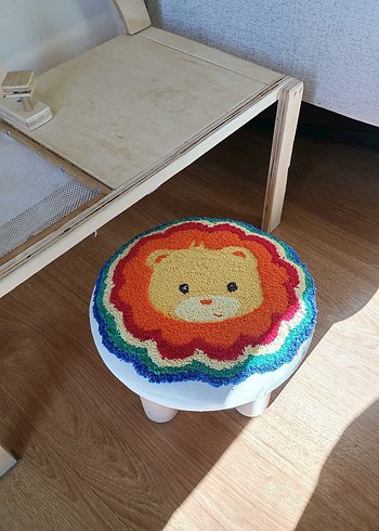 Renkli Nakışlı Çocuk taburesi - Görsel 5