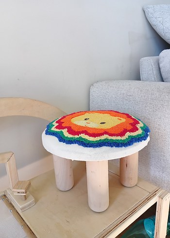 Renkli Nakışlı Çocuk taburesi - Görsel 2