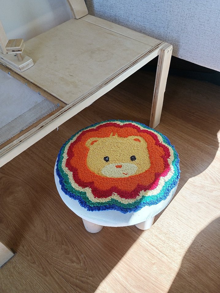 Renkli Nakışlı Çocuk taburesi - Görsel 5