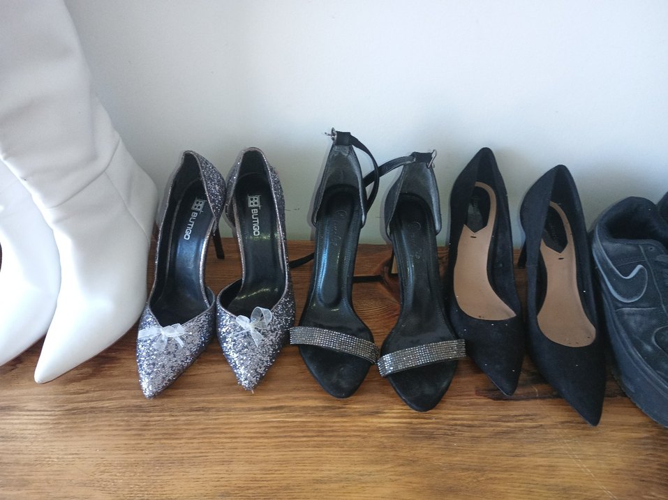 Beyaz İnce Topuklu Kadın Gece Ayakkabısı - Görsel 3