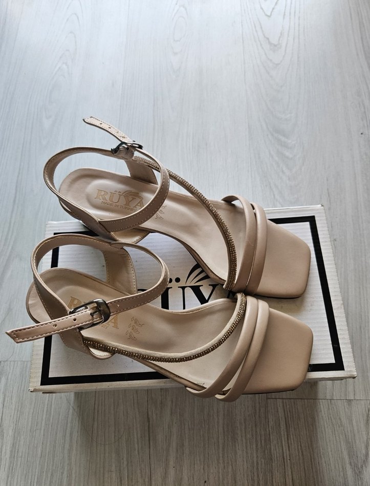 Bej Kadın Topuklu ayakkabı - Görsel 2