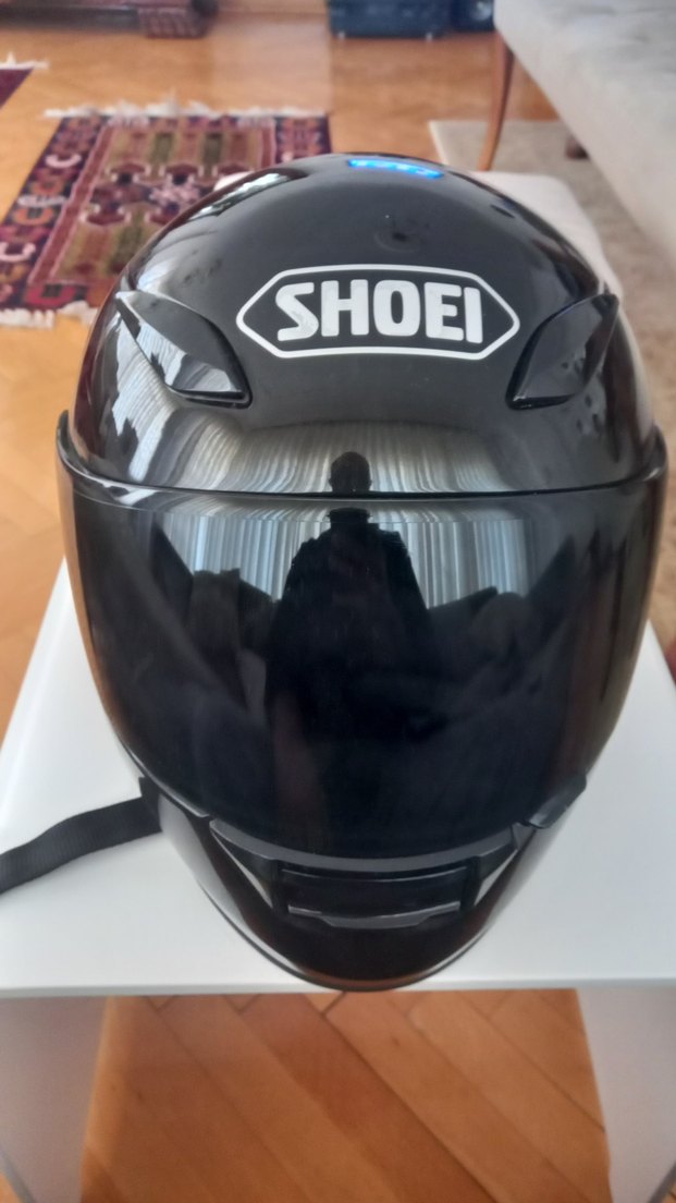 SHOEI RF 1100 Siyah Parlak Cam Motorcu Kaskı - Görsel 2