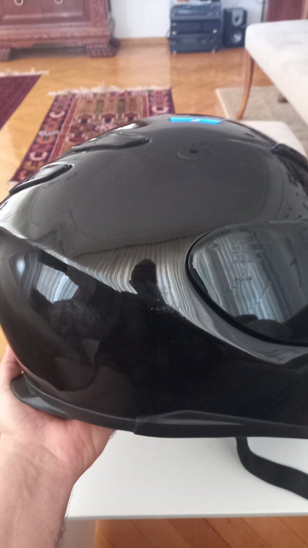 SHOEI RF 1100 Siyah Parlak Cam Motorcu Kaskı - Görsel 5