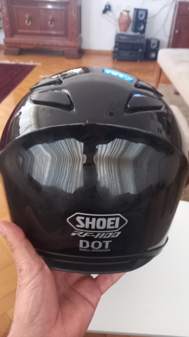 SHOEI RF 1100 Siyah Parlak Cam Motorcu Kaskı - Görsel 4
