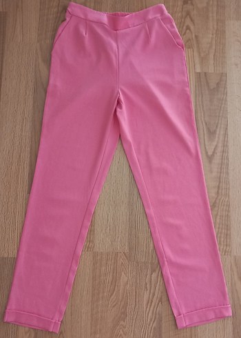 Pembe Kadın Midi Kumaş Pantolon
