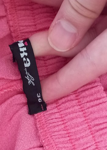 36 Beden pembe Renk Pembe Kadın Midi Kumaş Pantolon