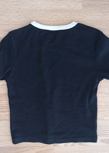 Diğer Siyah Baskılı Oversize Kısa Kollu Tişört