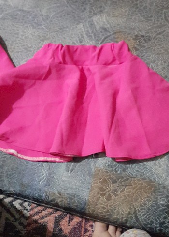 24-36 Ay Beden Kız Çocuk Pembe Fırfırlı Etek