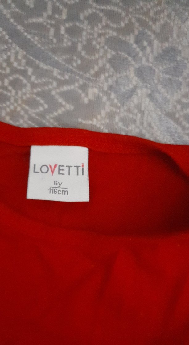 Kız Çocuk Kırmızı Uzun Kollu Basic Tişört - Görsel 3