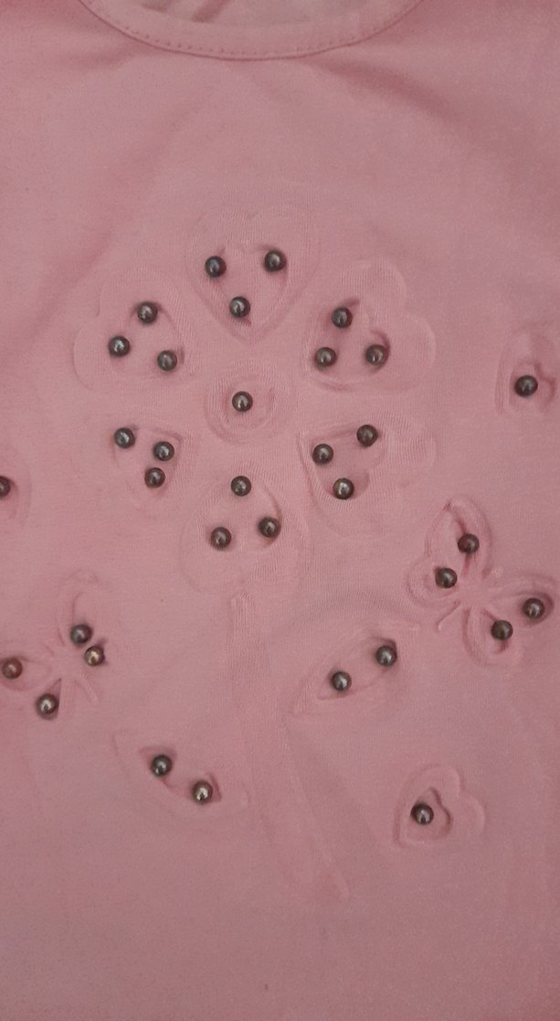 Pembe Kız Çocuk Kısa Kollu Tişört - Görsel 2