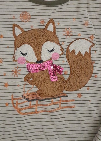 Kız Çocuk Uzun Kollu Pamuklu Tişört - Görsel 4