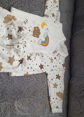 Bebek Erkek Beyaz Uzun Kollu Örgü Takım - Görsel 2