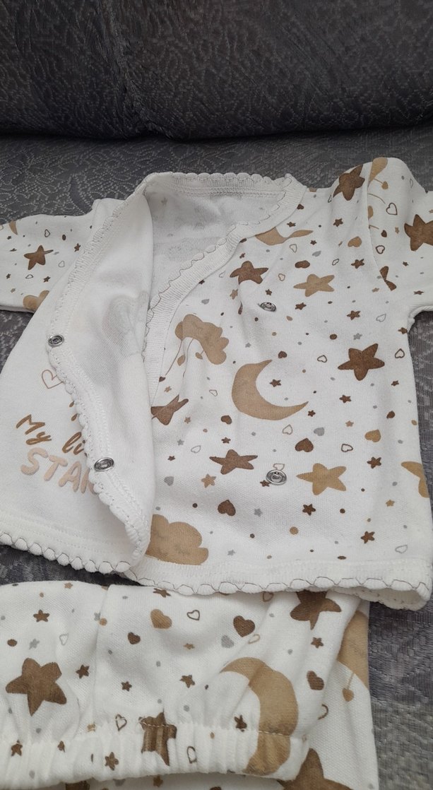 Bebek Erkek Beyaz Uzun Kollu Örgü Takım - Görsel 5