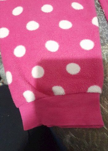 Kız Çocuk Pembe Puantiyeli Triko Tayt - Görsel 2