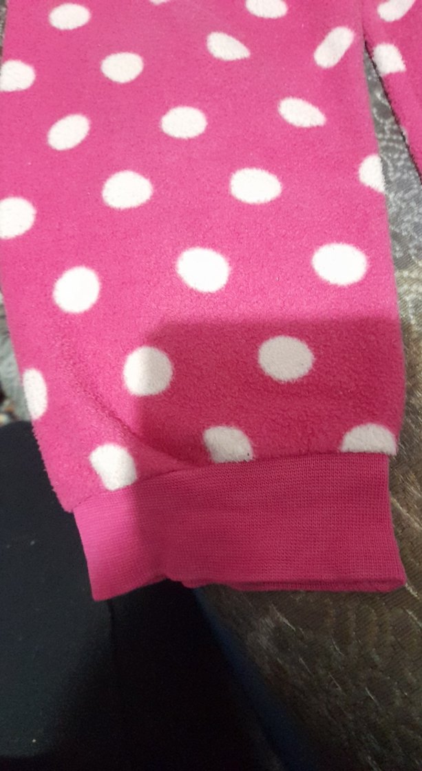 Kız Çocuk Pembe Puantiyeli Triko Tayt - Görsel 2