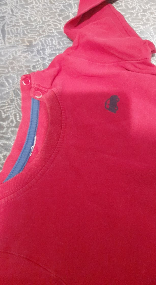 Kız Çocuk Kırmızı Uzun Kollu Basic Sweatshirt - Görsel 4