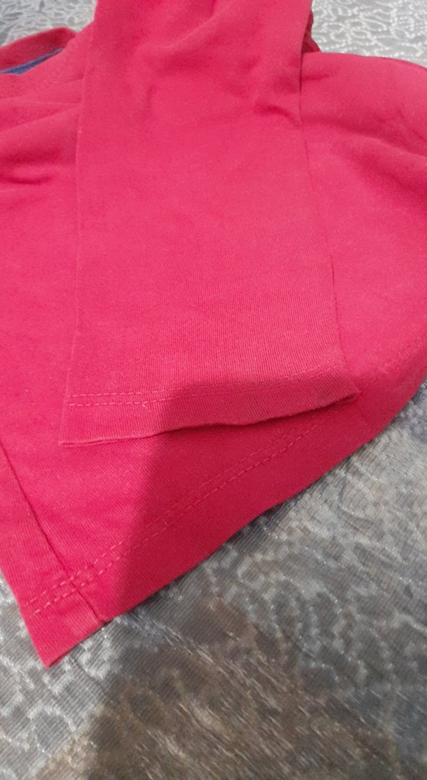 Kız Çocuk Kırmızı Uzun Kollu Basic Sweatshirt - Görsel 3