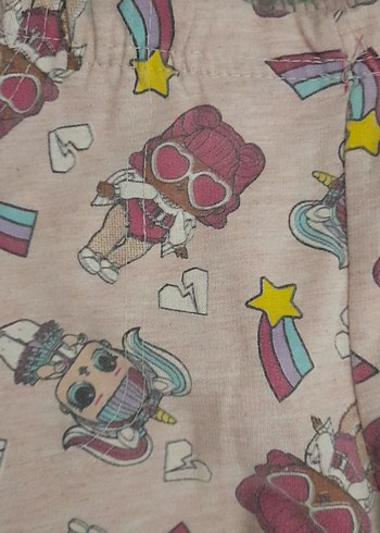 Pembe Desenli Kız Çocuk Rahat Pantolon - Görsel 2