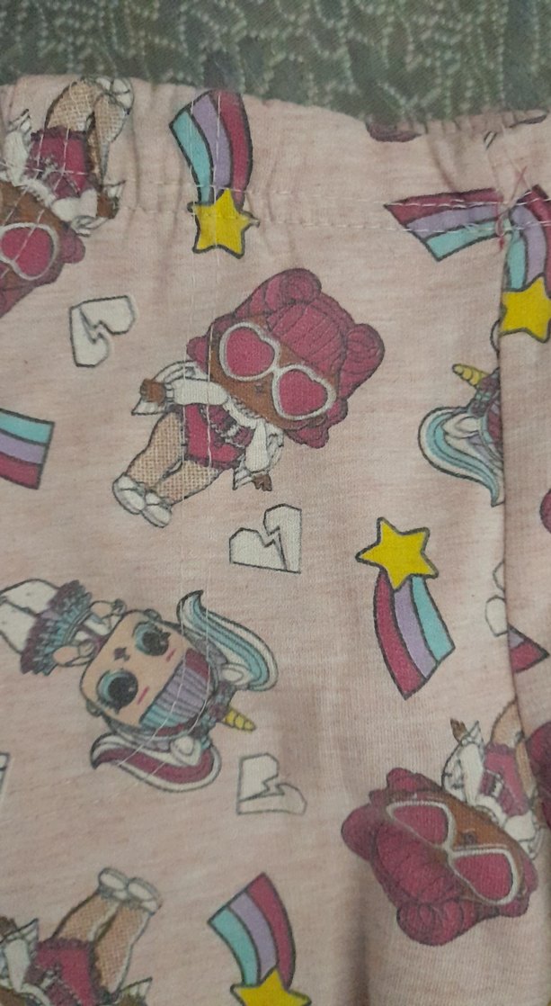 Pembe Desenli Kız Çocuk Rahat Pantolon - Görsel 2