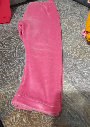 Kız Çocuk Pembe KadifeTayt - Görsel 2