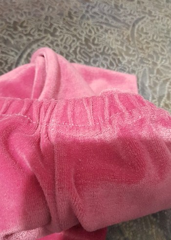 Kız Çocuk Pembe KadifeTayt - Görsel 4