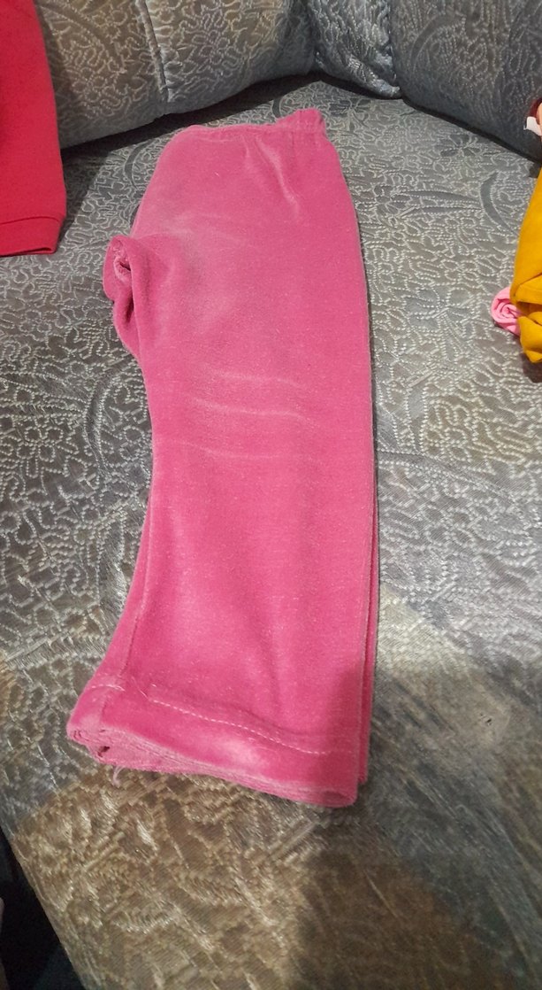 Kız Çocuk Pembe KadifeTayt - Görsel 2