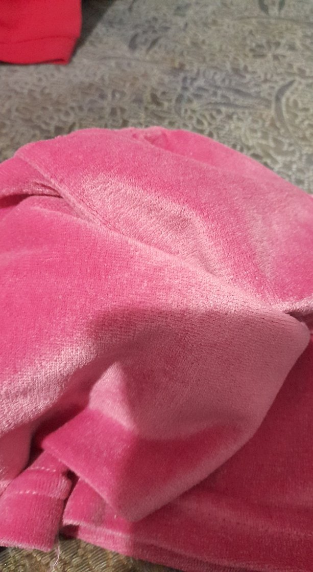 Kız Çocuk Pembe KadifeTayt - Görsel 3